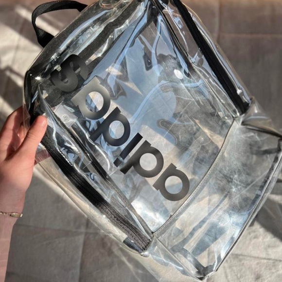 Clear and Black Like New Adidas Backpack